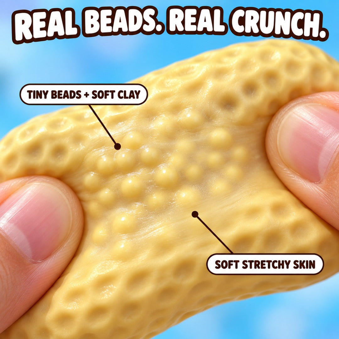 Tiny beads pressing up under the squishy skin